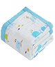 Baby Muslin Organic Cotton Super Soft Absorbent Muslin 6 Layer Blanket - BLUE DOLPHIN