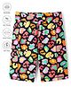Pine Active Knit Super Stretch Cycling Shorts with Abstract Print - Black