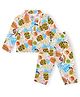 The Mom Store Cotton Knit Full Sleeves Fruits Printed Coordinating Night Suit Set - Multi Colour