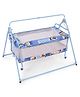 New Natraj Compact Cradle With Mosquito Net Teddy Print - Blue