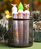 Voncasa Christmas Ball Pen Set Of 3 Pcs -White Merry Christmas Ball Pens for Writing, School