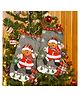 Voncasa X-Mas Stocking Set Of 2 Pcs -Cyan Christmas Festive Gift Item
