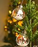 Voncasa Christmas Hanging Balls Set of 2 Pcs Transparent Christmas Tree Decoration Balls Hanging Ornament
