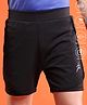 Pine Active Knit Knee Length Skin Friendly Active Stretch Solid Shorts with Tights - Black