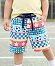 Babyhug Terry Knit Mid Thigh Shorts With Football Print - Multicolor