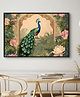 Eurotex Golden Deer Painting for Living Room Wall Decoration Large Canvas Vastu Deer Art for South East Wall Big Size Framed Rectangular Deer Wall Painting for Hall Bedroom Office Gift (24x36 framed)