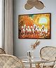 Eurotex Stretched Framed wall painting paintings horses with frame art bed room living décor home Seven White Running Horses Wall framed canvas modern stylish hanging