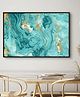 Eurotex Big Size, Modern Stylish, Canvas Framed Abstract Wall Art Landscapes Canvas Paintings with Frames (Green and Golden, 24X36 Inches Framed Canvas)