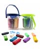 Aditi Toys Creative Dough Bucket Pack of 2, Clay Dough with 20 Colorful Clay & Sculpting Figures, Non-Toxic Clay Dough, Inventive Clay Dough - Blue Green