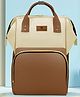 StarAndDaisy Diaper Bag for New Born Baby Maternity Bags for Mother with Multi Compartments Insulated Bottle Pockets Waterproof Ultra soft leatherite fabric - Beige & Brown