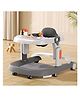 StarAndDaisy Elegant Baby Walker for Girl Boy with Anti Fall Brake Pads 3 Speed Height Adjustment Multi-Level Seat Adjustment Recreational Music Toy Bar Easy To Store in Narrow Space- Grey