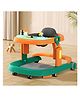 StarAndDaisy Elegant Baby Walker for Girl Boy with Anti Fall Brake Pads 3 Speed Height Adjustment Multi-Level Seat Adjustment Recreational Music Toy Bar Easy To Store in Narrow Space-Elegant Orange & Green