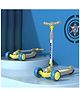 StarAndDaisy Kids Scooter 3-14 Years Girls & Boys / 3 Wheel Led Light Kick Skate Scooter for Kids with 5 Gear Height Adjustment, Upto 100Kg Weight Support Chassis, One Click Easy Fold - Grey
