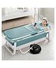 StarAndDaisy Thermoplastic Rubber;Polypropylene Super Large Luxurious Bathtub/Bath Tub Folding Type For Kids Temperature Meter With Steamer (Dark Blue)