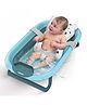 StarAndDaisy Baby Bath Tub for 0-3 Years/New Born Baby Foldable Bathtub with Bathing Bather Cushion Chair, Fast Drainage, Space Saving, Bath Tub for Kids Girls & Boys.