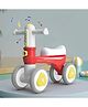 StarAndDaisy Balance Bike/Push Ride on for Kids/Toddler with 4 Smooth Wheels, Music & Lights -Mini Bike - Red