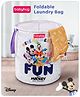 Babyhug Disney Foldable Laundry Bag with  Handle Mickey & Friends Theme - White