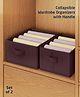Zoe Wardrobe Organizer for Folded Clothes with Handle | Versatile Storage| Lightweight Portable| Durable| For Girls & Boys| Cloths Toys and Books Organizer| Collapsible Design Pack of 2 - Brown