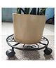 ecofynd Pack of 1 Round Metal Plant Stand for Balcony