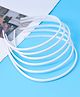Pine Kids Free Size Solid Coloured Hair Bands Pack Of 6 - White