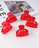 Pine Kids Hair Claw Clips Clips Pack of 5 - Red