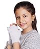 BHARATASYA Woollen Blend Fur Detailed Half Finger Gloves - Grey