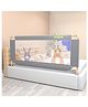 BAYBEE Baby Bed Rail Guard for Baby Safety with 28 Height Adjustable, Portable Bed Side Protector for Baby Falling | Foldable Single Side Bed Railing for Baby Toddler Kids (Grey, 150x80cm)