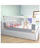 BAYBEE Baby Bed Rail Guard for Baby Toddlers Safety, Portable Kids Bed Rail Safeguard Fence with Adjustable Height | Foldable Single Side Bed Protector for Newborn Baby (Grey/White, 180x80cm)