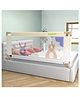 BAYBEE Baby Bed Rail Guard for Baby Toddlers Safety, Portable Kids Bed Rail Safeguard Fence with Adjustable Height | Foldable Single Side Bed Protector for Newborn Baby (White/Beige, 180x80cm)