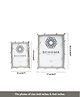 BEHOMA Metal Twig Frame, Silver - Set of 2 (6x8 & 4x6)