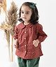 Tiber Taber Cotton Full Sleeeves Abstract Printed Shirt - Maroon