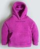 Cherry Crumble By Nitt Hyman Full Sleeves Kangaroo Pockets & Fur Detailed Hoodie - Magenta