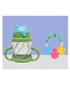 The Cheeky Kidzz Baby Soft Silicone Ring Shape Musical Rattle Teething Toy Teether With 120ml Straw Sipper Feeder BPA Free (GREEN)