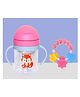 The Cheeky Kidzz Ring Shape Rattle Teething Silicone Toy Teether Pacifier with 250ml Feeder BPA Free (PINK)