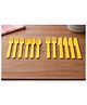 The Cheeky Kidzz Baby Soft Silicone Feeding Spoon Heat-Resistant Cutlery Spoon  Set Safety Self Feeding Learning YELLOW - Pack of 12
