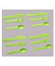 The Cheeky Kidzz Baby Pack of 12 Baby Spoons Set Baby Traning Spoon Gum Friendly Knife Spoon Fork Set BPA Free(GREEN)