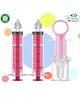 The Cheeky Kidzz Baby Pressure Nasal Syringe Nose Suction With Dispenser Needle Feeder Medicine Dropper Teether BPA Free (Pink)