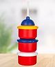 The Cheeky Kidzz Baby Milk Powder Cereal Food Storage Dispenser Container 3 Compartment BPA Free (Red)