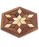 The Puzzl Co - Hexagon Shaped Wooden Pentomino Puzzle | 3D Wooden Puzzle for Kids | Brain Teaser Game Educational Puzzle Set for Kids Age 5+ Years | Durable and Sturdy