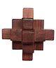 The Puzzl Co - Premium Wooden Burr Puzzle - 18 Pieces| Brain Teaser Game for Kids Age 5+ Years | Challenging Puzzle for Brain Development | Educational Toy for Focus and Memory | Unique Birthday Gift