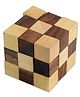 The Puzzl Co - Wooden Puzzle | 3X3X3 Snake Cube Puzzle for Kids | Twist Puzzle | Brain Teaser Game | Stress Buster Cube, Compact Size