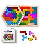 The Puzzl Co - Set of 2 Wooden Puzzles for Kids 4+ Years | Square & Hexagon | Challenging Puzzle for Brain Development | Educational Game for Focus and Memory | Unique Birthday Gift