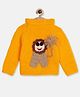 MayRa Knits Knitted Full Sleeves Lion Designed Sweater - Yellow
