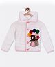 MayRa Knits Knitted Full Sleeves Floral & Bear Embroidered Sweater - White