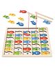 BitFeex Magnetic Alphabet Numbers Fishing Game Wooden Magnetic Fishing Catching Game