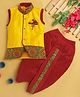 Jeet Ethnics Brocade Sleeveless Floral Embroidered Dhoti Kurta Set - Yellow