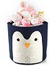 House of Quirk Felt Kids  Penguin Laundry Basket Round Storage Basket Laundry Organizer  - Dark Blue