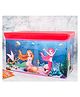Yellow Bee Mermaid Multi-Functional Folding Storage Box Organizer Cum Stool with Seat Cushion Set of 1 - Multicolor, One Size