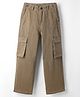 Kookie Kids Twill Woven Full Length Solid Color Pant with Front Pockets - Brown