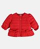 MINI KLUB Full Puffed Sleeves Solid Jacket - Red